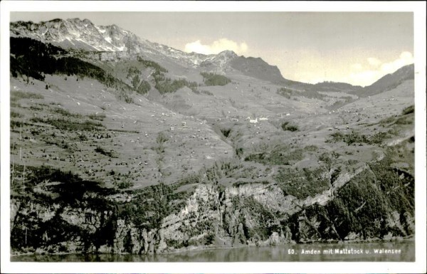 Amden mit Mattstock und Walensee Vorderseite