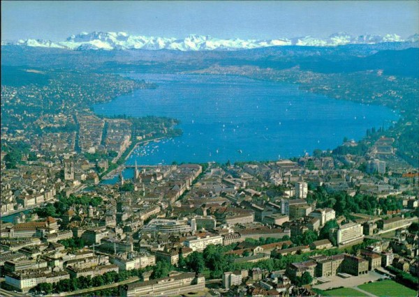 Zürich und die Alpen Vorderseite