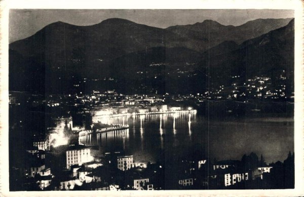 Lugano di notte: Panorama. 1948 Vorderseite