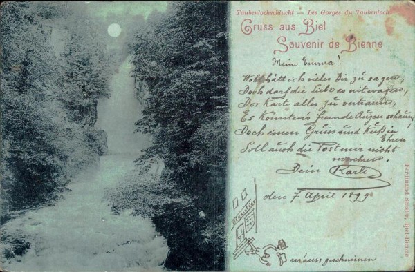 Gruss aus Biel Vorderseite