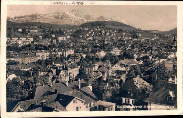 St.Gallen mit Säntis (2504 m) Vorderseite