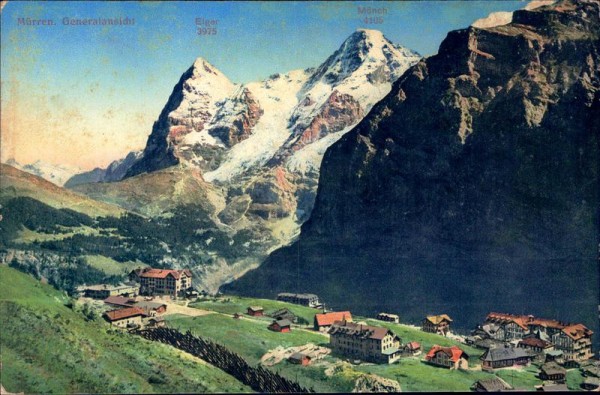 Mürren. Generalansicht Vorderseite