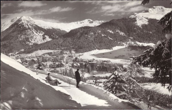 Davos-Platz. Englisch-Viertel gegen Seehorn, Pischahorn und Bühlenberg