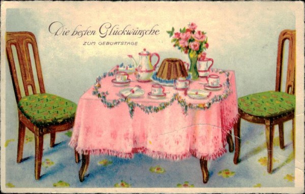 Die besten Glückwünsche zum Geburtstage Vorderseite