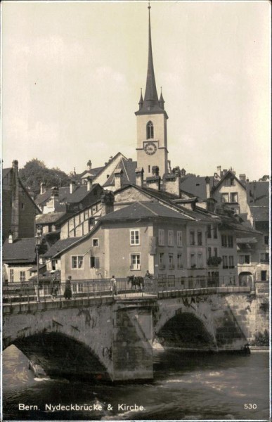 Bern - Nydeckbrücke & Kirche Vorderseite
