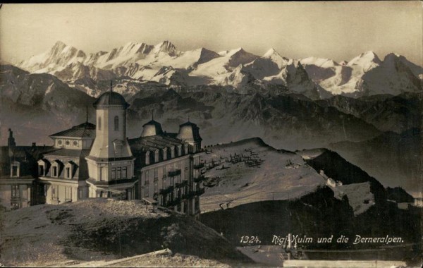 Rigi-Kulm und die Berneralpen. Vorderseite