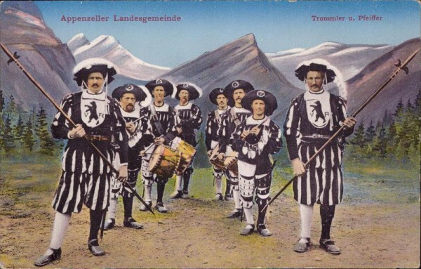 Appenzeller Landsgemeinde, Trommler und Pfeiffer Vorderseite
