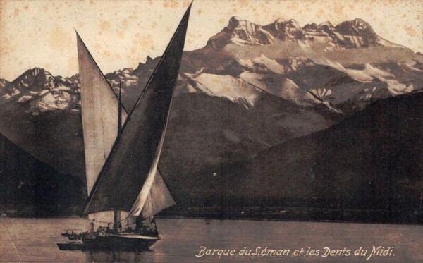 Barque du Léman et les Dents du Midi. Vorderseite