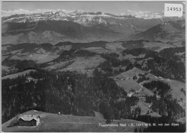 Flugaufnahme Napf i./E. mit den Alpen