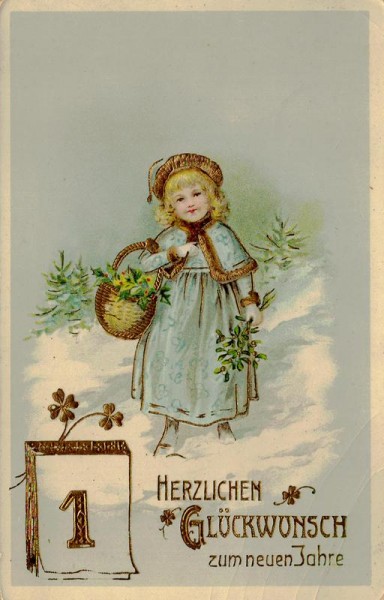 Herzlichen Glückwunsch zum neuen Jahre Vorderseite
