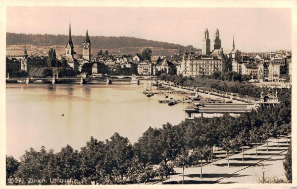 Zürich. Utoquai. 1928 Vorderseite