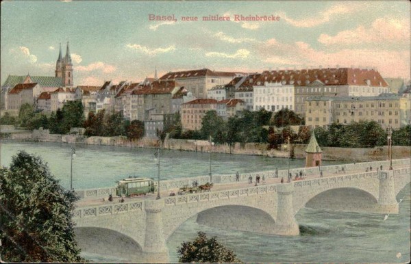 Basel, neue mittlere Rheinbrücke Vorderseite