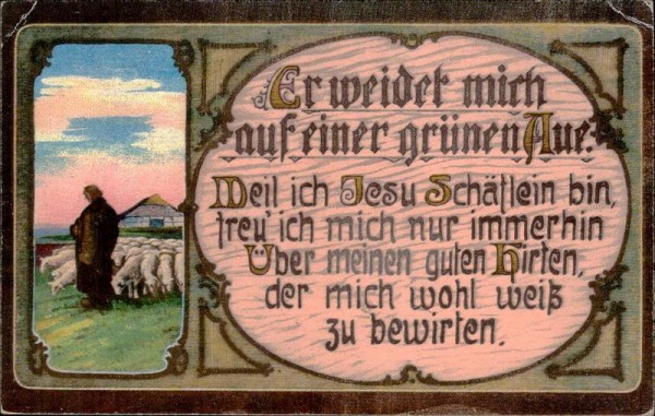 Er weidet mich auf einer grünen Aue... Vorderseite
