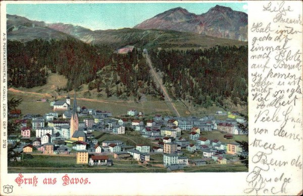Gruss aus Davos Vorderseite
