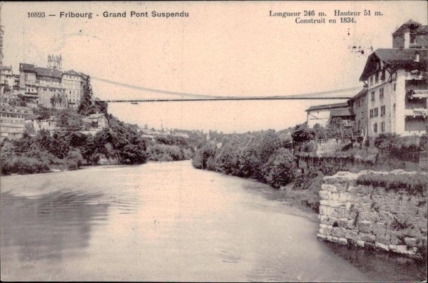 Fribourg, Grand Pont Suspendu Vorderseite