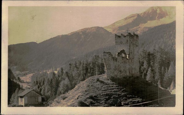 Ruine Strassberg gegen Churwalden Vorderseite