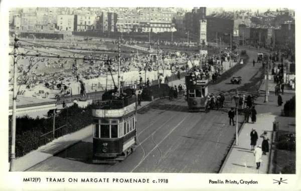 Trams on Margate Promenade ca. 1918 Vorderseite