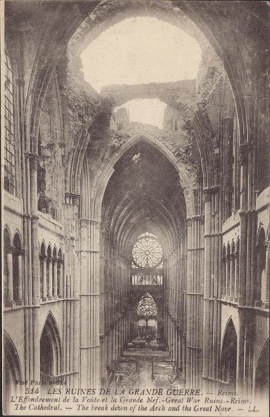 Reims, les ruines de la grande guerre