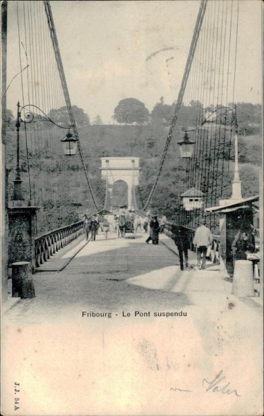 Fribourg - Le Pont suspendu Vorderseite