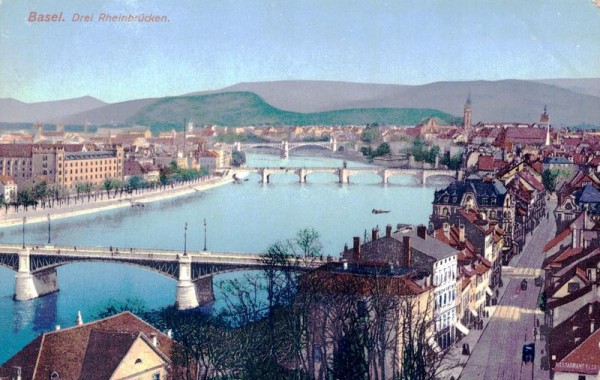 Basel. Drei Rheinbrücken Vorderseite