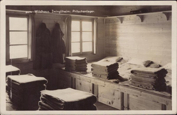 Wildhaus, Zwingliheim, Pritschenlager Vorderseite
