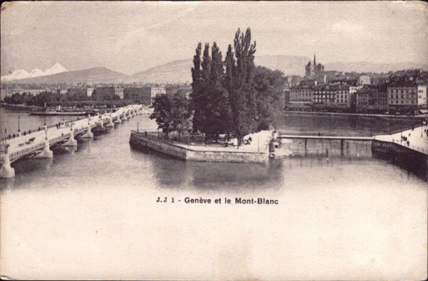 Genève et le Mont-Blanc