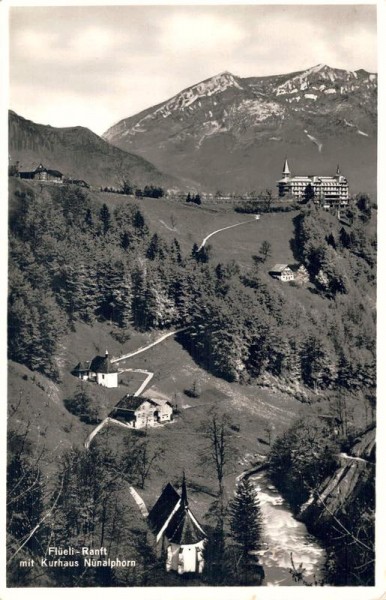 Flüeli - Ranft mit Kurhaus Nünalphorn. 1937 Vorderseite