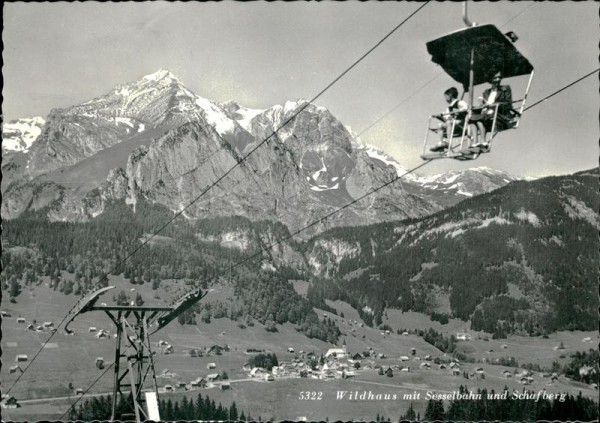 Wildhaus mit Sesselbahn, Schafberg Vorderseite