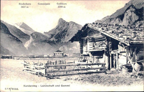 Kandersteg - Landschaft und Gemmi Vorderseite