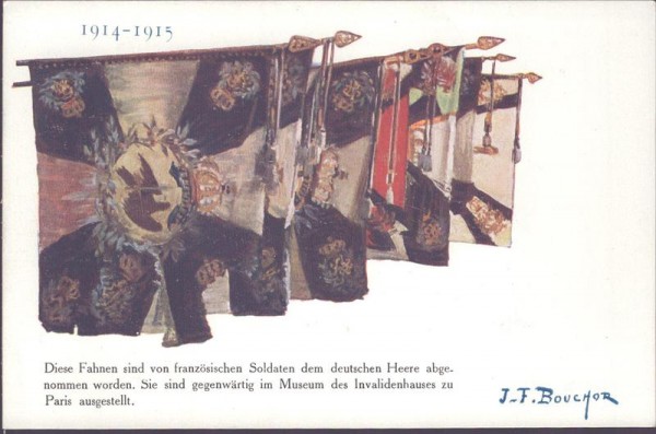 Armeemuseum Paris, von den Deutschen abgenommene Fahnen 1914 Vorderseite