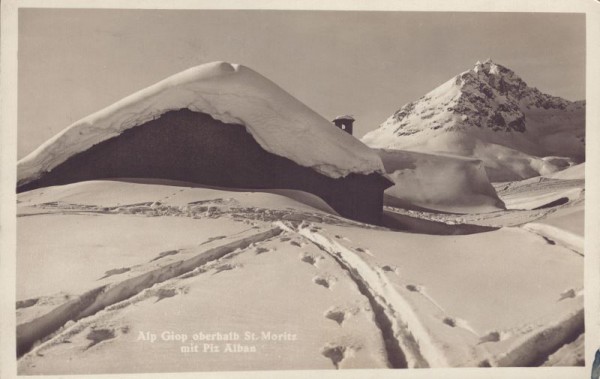 Alp Giop oberhalb St. Moritz mit Piz Alban