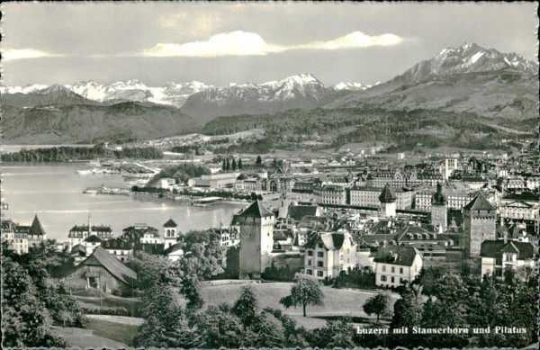 Luzern mit Stansenhorn und Pilatus Vorderseite