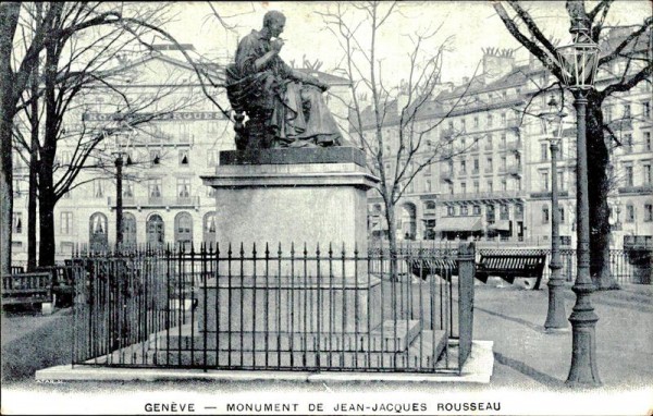 Genève, Monument de Jean-Jacques Rousseau Vorderseite