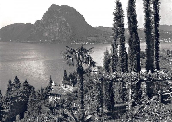 Lago di Lugano, Vista verso it Monte S. Salvatore Vorderseite