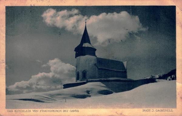 Das Kirchlein von Frauenkirch bei Davos, 1923 Vorderseite