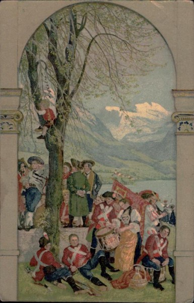 Bundesfeier Postkarte 1918 Vorderseite