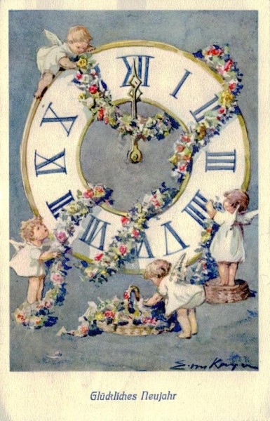 Glückliches Neujahr Vorderseite