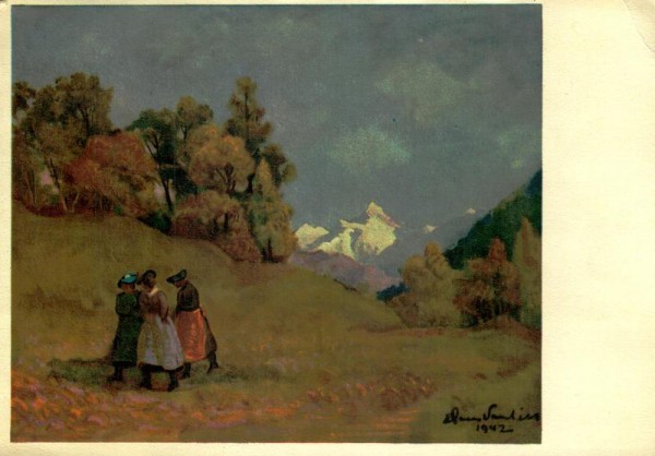 Abend im Bergtal, Hans Vautier Vorderseite