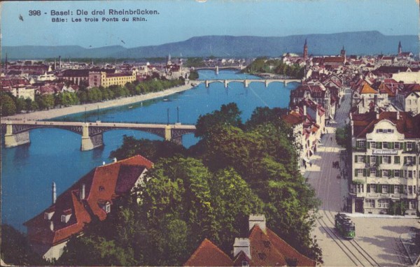 Basel, die drei Rheinbrücken