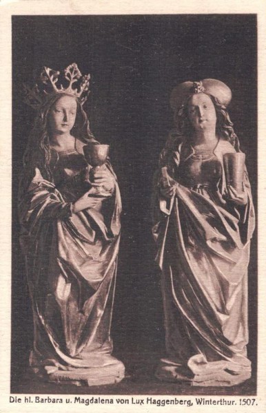 Die hl. Barbara u. Magdalena von Lux Haggenberg, Winterthur Vorderseite