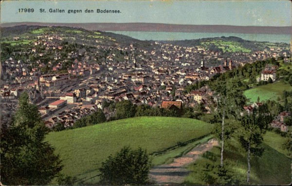 St.Gallen gegen den Bodensee Vorderseite
