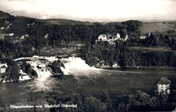 Flugaufnahme vom Rheinfall Vorderseite