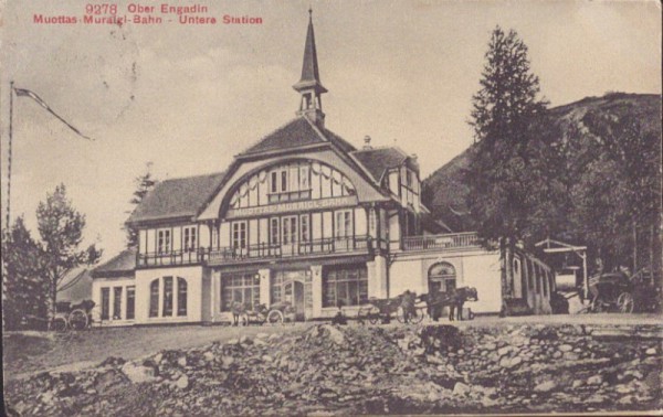 Ober-Engadin, Muottas-Muraigl-Bahn, Untere Station. 1910