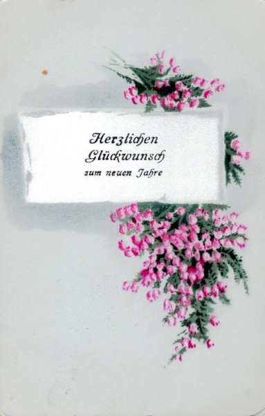 Herzlichen Glückwunsch zum neuen Jahre Vorderseite