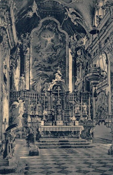 Stift Einsiedeln, Kirche, Choraltar. 1927 Vorderseite