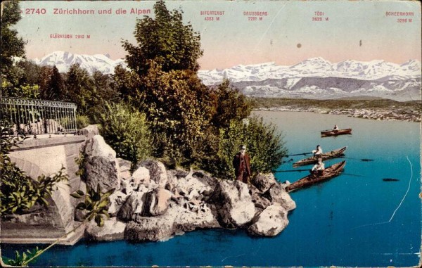Zürichhorn und die Alpen Vorderseite