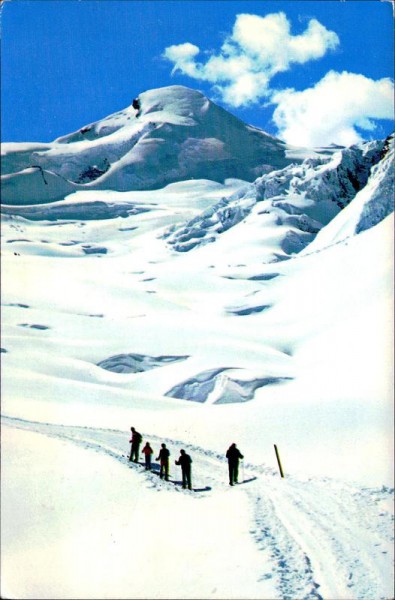 Saas-Fee - Skigebiet Langfluh - Feegletscher - Allalinhorn (4027 m) Vorderseite
