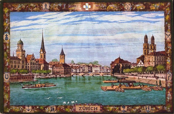 Zürich. Nach Orginalaquarell von Otto Lasius