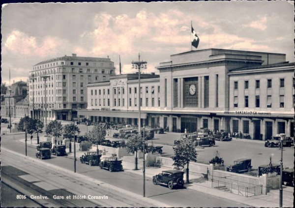 Genêve, Gare et Hôtel Cornavia Vorderseite