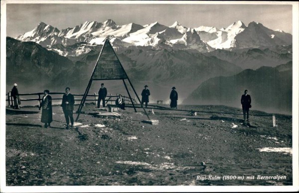 Rigi-Kulm mit Berneralpen Vorderseite